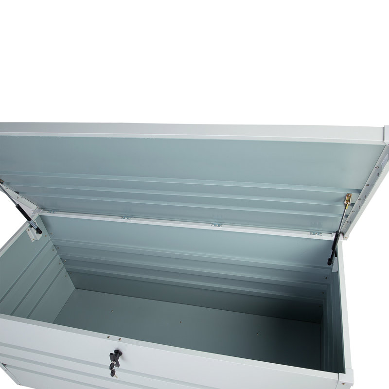 WFX Utility Amante 132cm W 400L Water Resistant Metal Lockable Deck Box, White