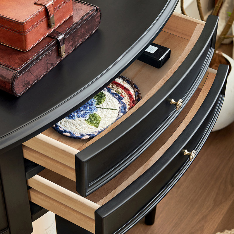 Console américaine de style américain, H 33,5 po x l 46,9 po x P 15,7 po, Noir