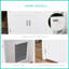 Enceinte de litière pour chat blanche avec cloison amovible et structure de table de bout de salle de bain moderne au toucher réglable