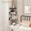 Ensemble de 3 tablettes d'angle flottantes en bois rustique