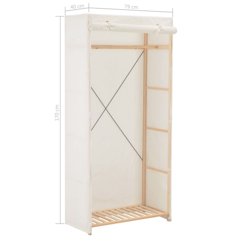 1 Door Wardrobe, White