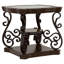 Ensemble de table basse et de table de bout Attalus 3 pièces Merlot foncé-1220770969