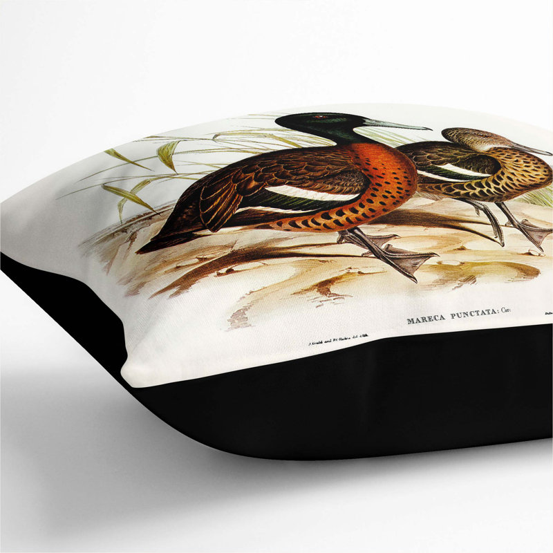 Floral Square Throw Cushion, 55cm H x 55cm W x 20cm D, Black