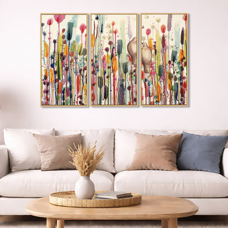 L''un pour l''autre - Ensemble d'art mural encadré sur toile Cottage_General, Brun, H 32 po x l 48 po x P 1 po
