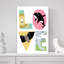 Wild Love Quartet Contemporary Bat Elephant Lion Wall Art Print by Carla Daly - Wrapped Canvas Print-1690816789
