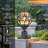 Black Outdoor Post Lights, Exterior Waterproof Rustproof Sphere Outside Post Lamps Fixture, Farmhouse Aluminum Pillar Lantern For Porch House Pathway Fence Yard Garden Patio