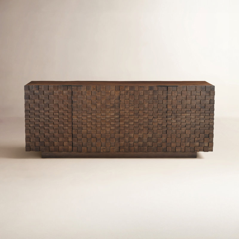 Givens 75" Carved Wood Sideboard