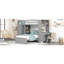 Lit mezzanine avec lit autonome, tablettes, bureau et garde-robe-267205006-267205001