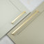 Satin Brass Slim Squared D-Bar Handles -122026798