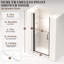 Porte de douche pivotante semi-sans cadre de 32 à 34 po de largeur x 72 po de hauteur-132780069