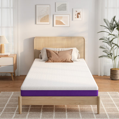 6" Mattress Twin Size, Gel Memory Foam Medium Mattress With Removable Washable Cover