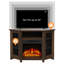  Corner TV Unit Stand fits TVs up to 55" With 18" Electric Fireplace Included-375253493