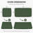 Cartert 3Pcs Outdoor Cushion Cover Set And Patio Seat Cushion Covers, Only Covers-1443181070
