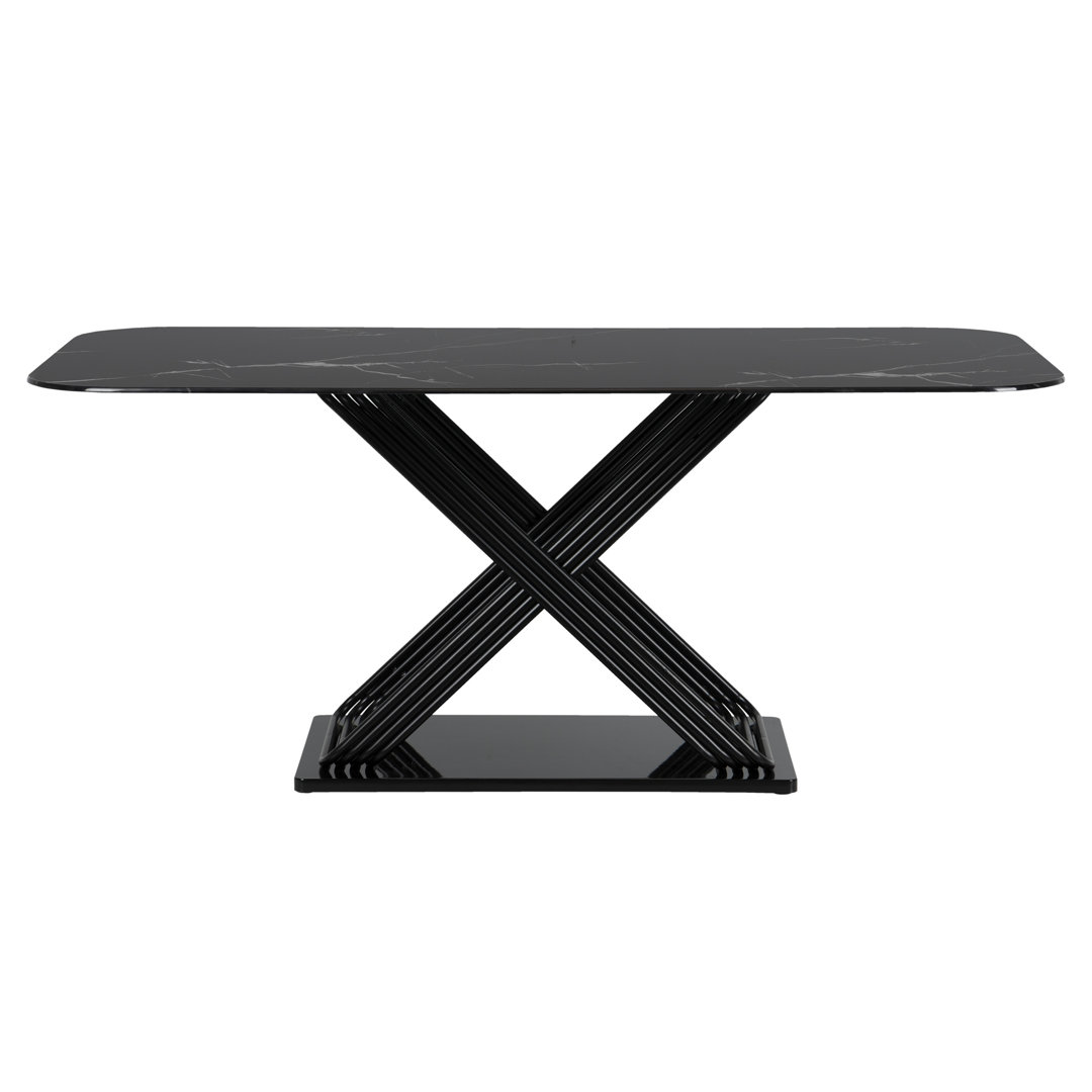 75Cm Fixed Table Iron Pedestal Dinning Table