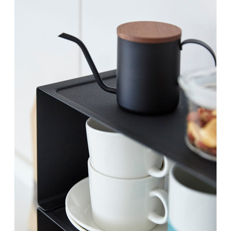 Stackable Spice Rack, 5.51" H x 12.01" W x 5.51" D, Black