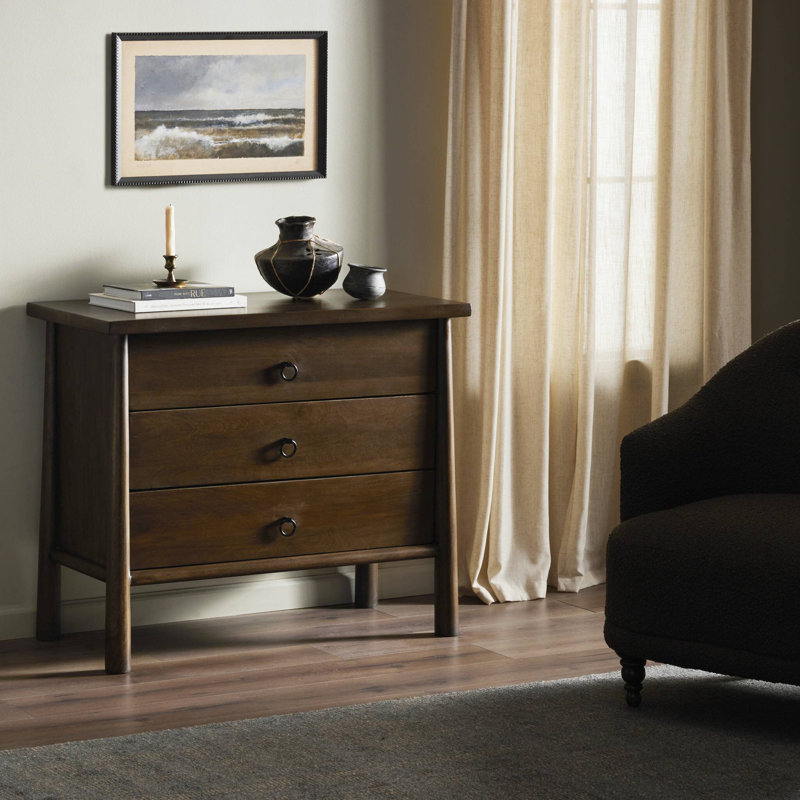 Anderle 40'' W 3 - Drawer Dresser, Brown