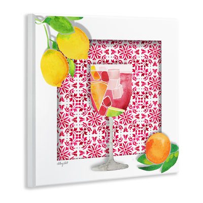Plaque murale fruente Sangria Drink, design par Hillary Holt