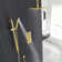 Gold Thermostatic Rainfall Shower System with LED Lights and Handheld Shower
