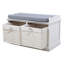 Abbey Canvas Upholstered Storage Bench-1110224352