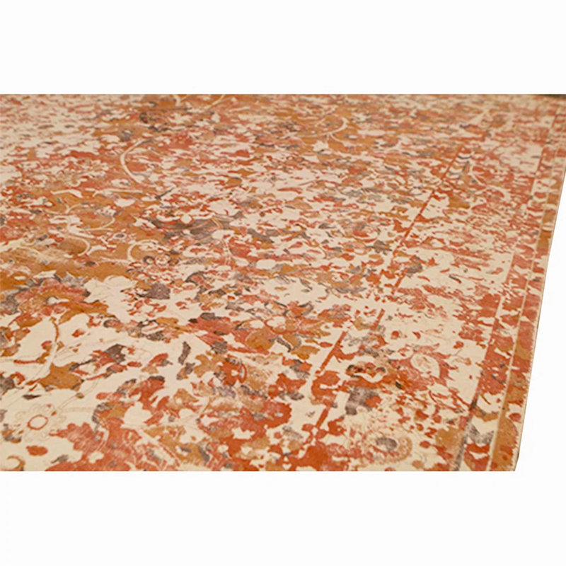 Oriental Area Rug in Rust/Light Gray, Rectangle 2' x 3'