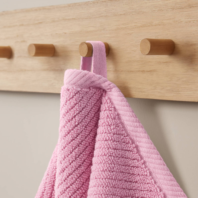 Ensemble de serviettes 6 pièces Diagonal, Ensemble 6 serviettes de bain, Rose