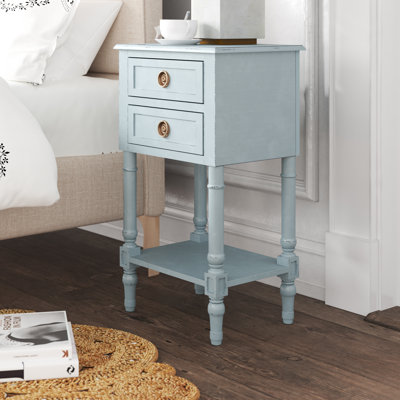 James 2 - Drawer Solid Wood Nightstand