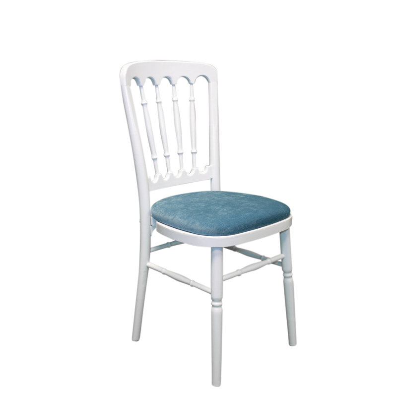 Avalos 43cm H Polyester Blend Upholstered Slat Back Side Chair, Teal, White