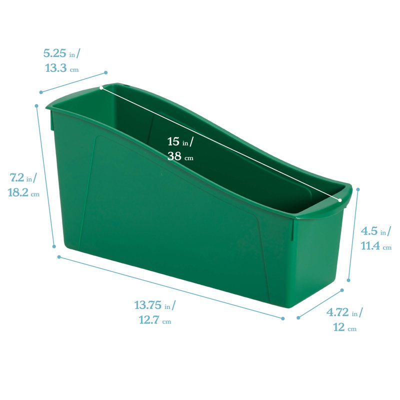  ECR4Kids Linking Plastic Storage Book Bin, Multipurpose Organization, 10-Piece, Multicolor