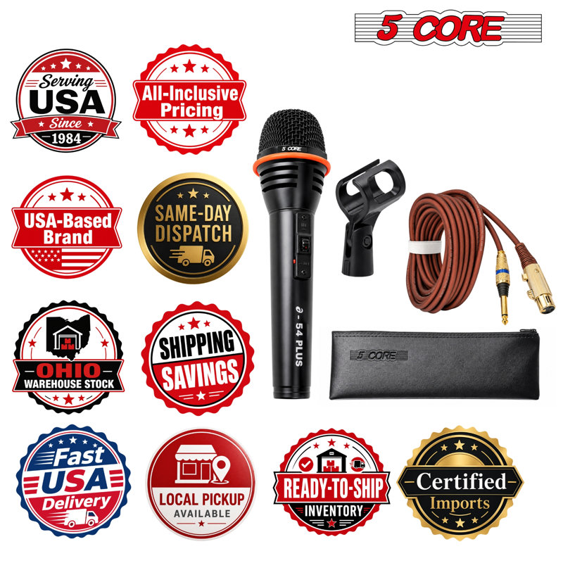 Microphone à main 5 micros micro dynamique karaoké 