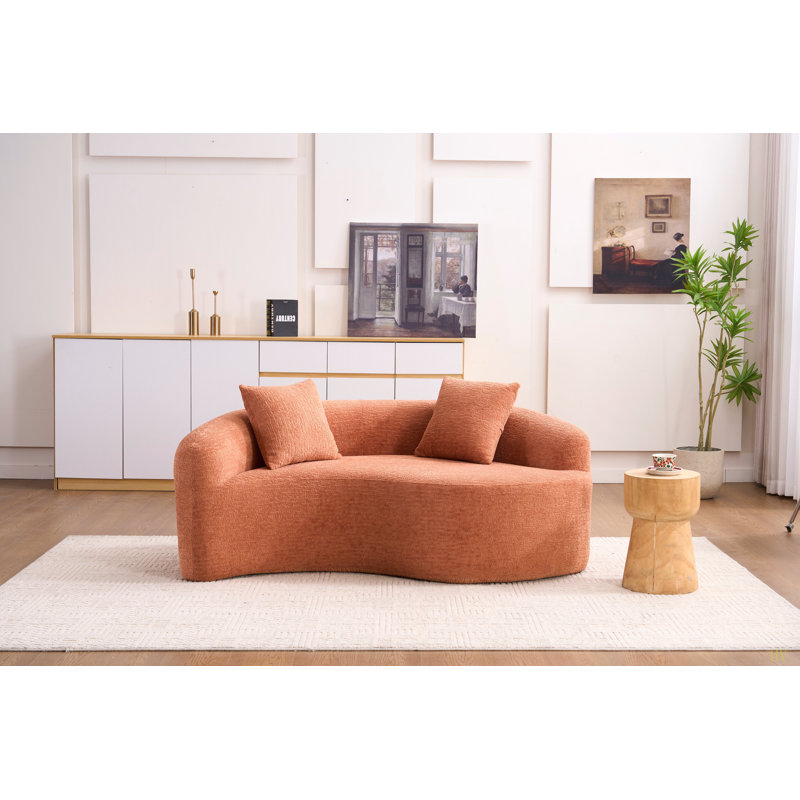 Canapé modulaire en chenille Boneless S, Chenille rouge