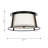 Cortes 2-Light Medium Flush Mount
