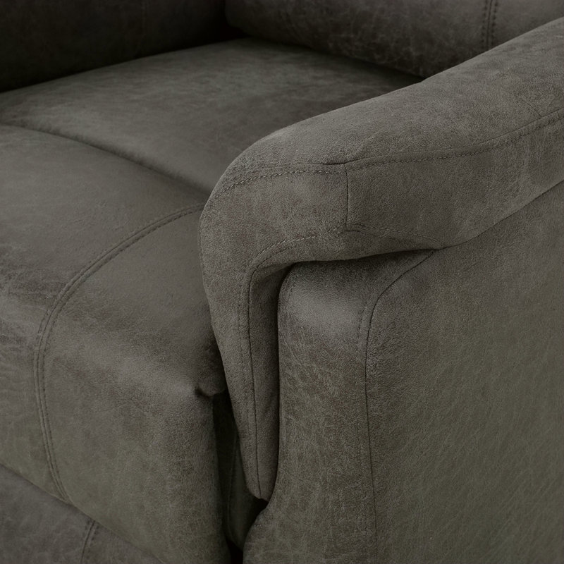 Fauteuil inclinable coulissant avec pivot, Microfibre grise