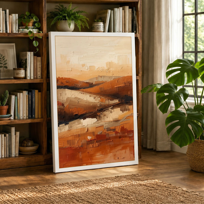 Layers of Light Modern - Wrapped Canvas, 18x12 - 45.7 x 30.5 cm, Ochre Border
