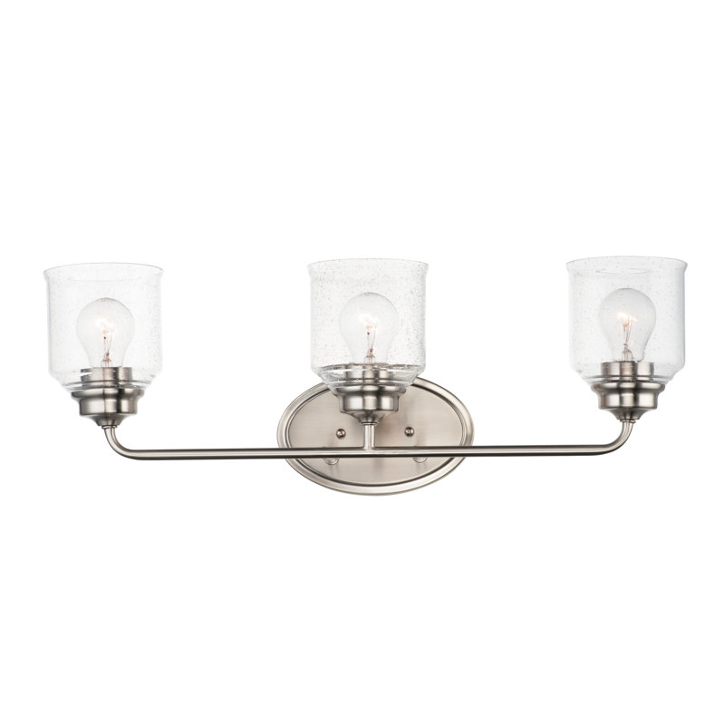 Éclairage pour meuble-lavabo à intensité variable Nunez, Nickel satiné