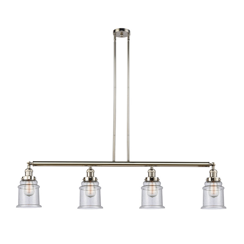 Galaviz 4 - Light Kitchen Island Pendant, No Bulb Included, Seedy, Polished Nickel