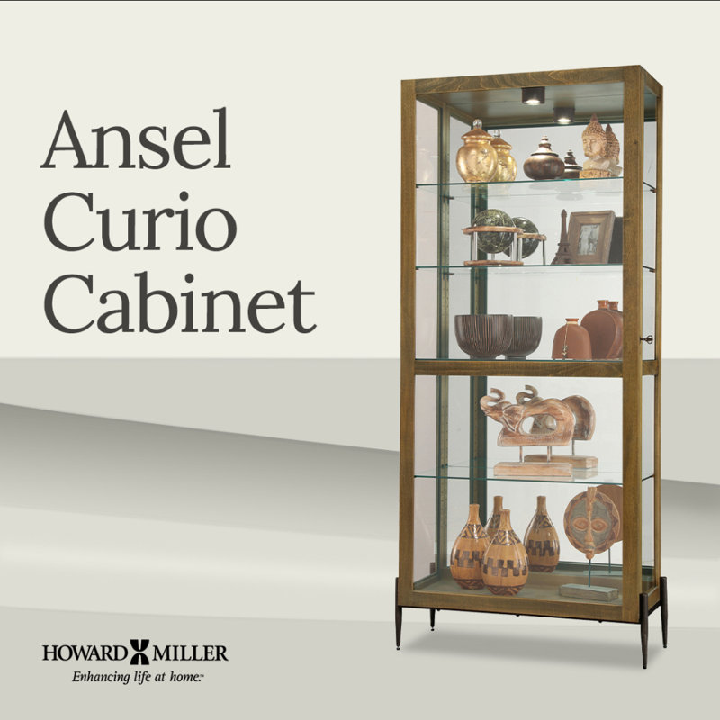 Ansel Lighted Curio Cabinet