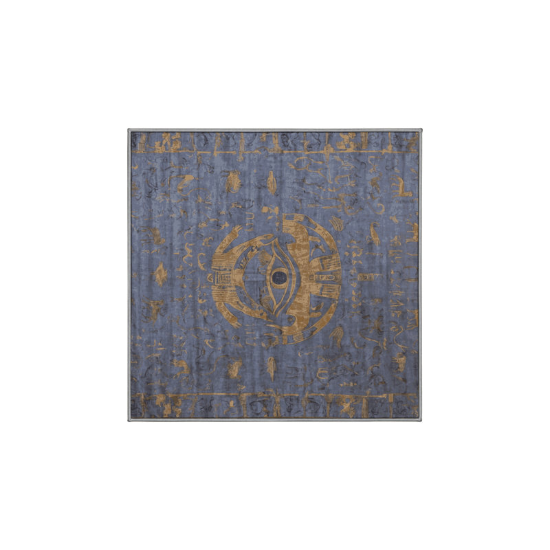 Machine Washable Gray Area Rug, Square 8'