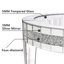 Glass Mirrored Four Leg Coffee Table Diamonds Inlay Low Coffee Table 90.3x90.3cm
