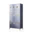 9 casiers en métal H 72 po avec serrure pour employés, école, bureau, gymnase, chambre à coucher, armoire de rangement, gris, assemblage requis