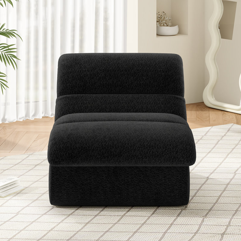 Upholstered Accent Chair, Black