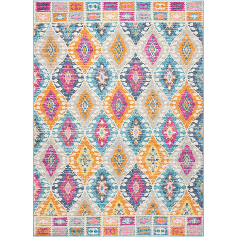 Tapis multicolore, Rectangle 5 pi 3 po x 7 pi 3 po