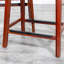 Tabouret 30 ", finition cerisier, siège en cuir os-121091837-121091835