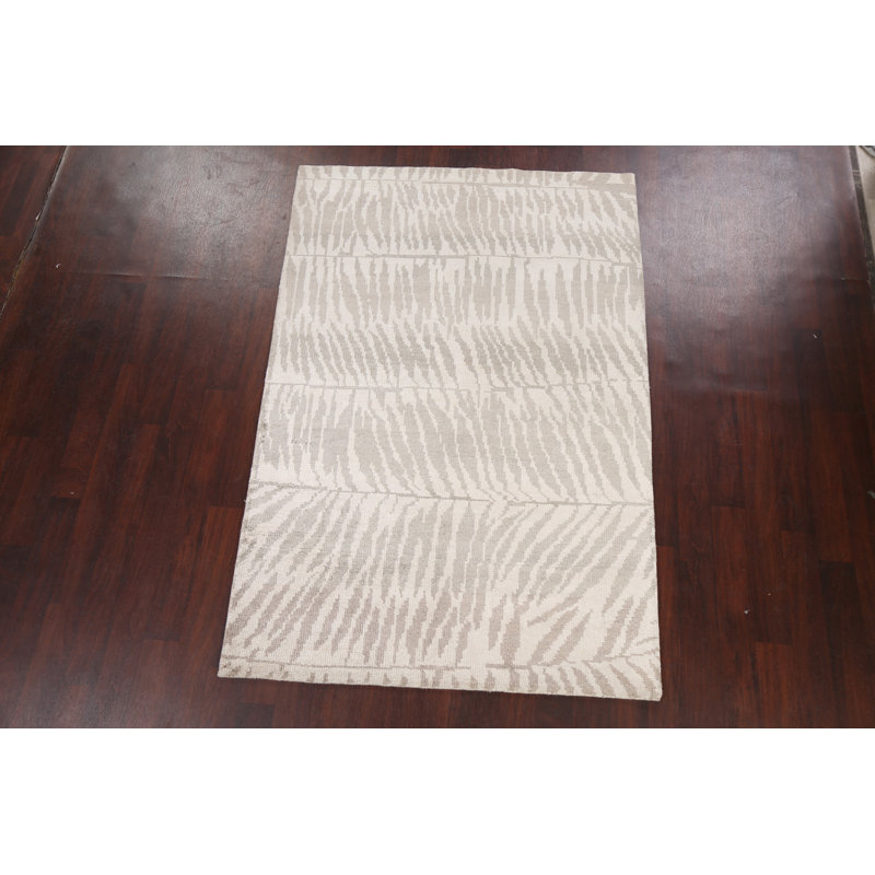 Tapis oriental contemporain abstrait 5 x 8