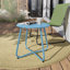 Ebern Designs Steel Patio Side Table, Weather Resistant Outdoor Round End Table