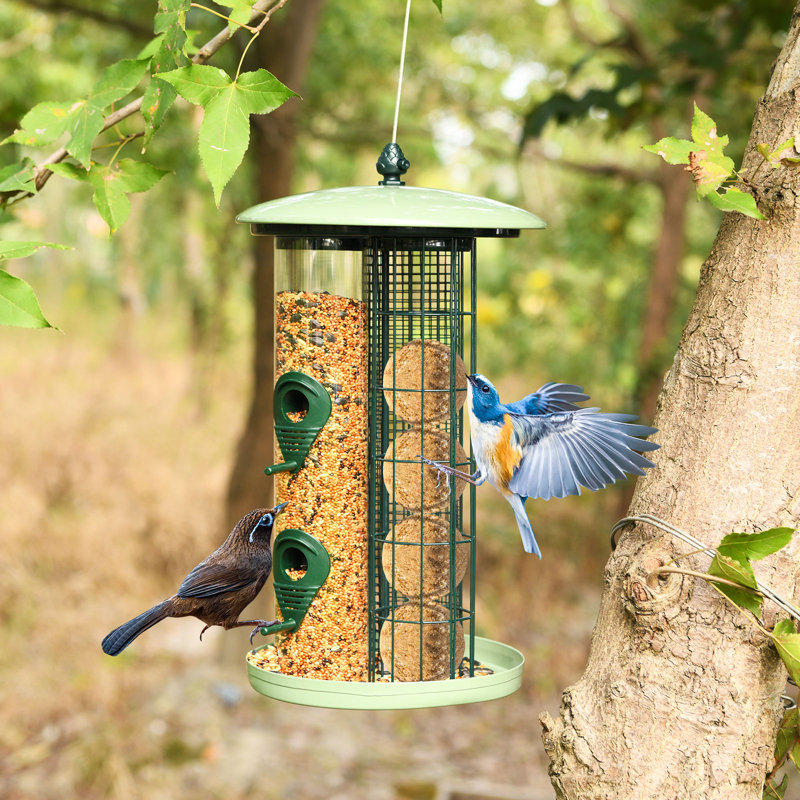 Herblain Metal Hanging Tube Bird Feeder