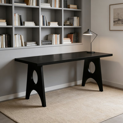 Modern Creative Design Black Ash Wood Desk