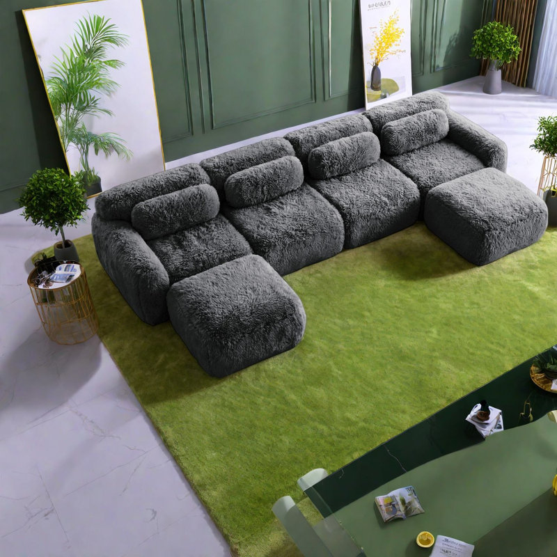 Plush U-shaped Sofa With Ergonomic Design For Modern Living Rooms