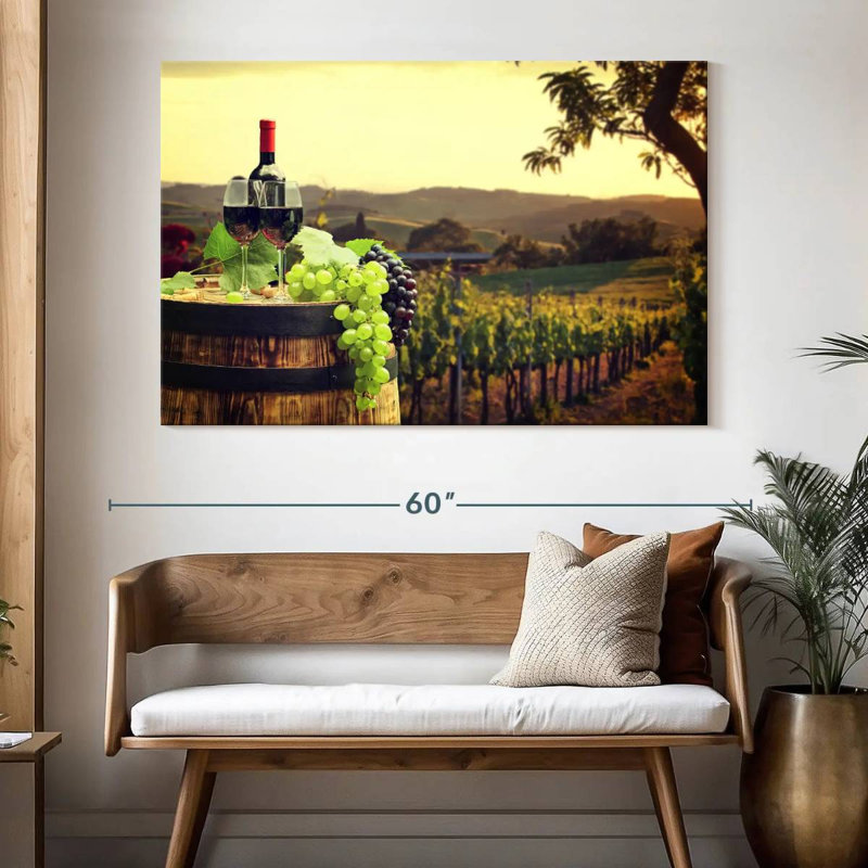 Tonneau à vin rouge Yarlin, H 34 po x l 51 po