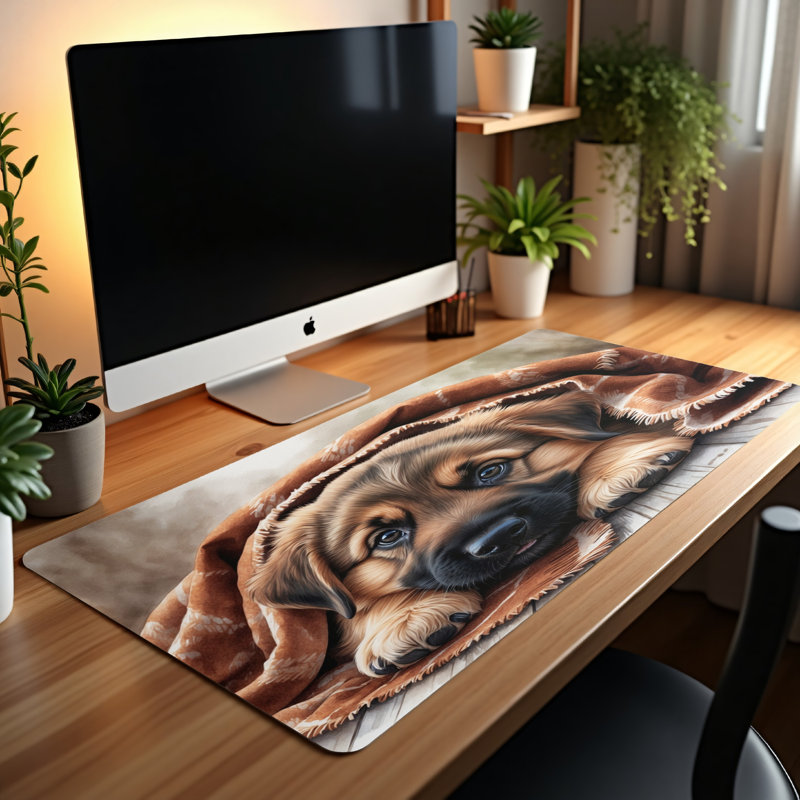 Polyester Desk Pad, 14.4x12.1