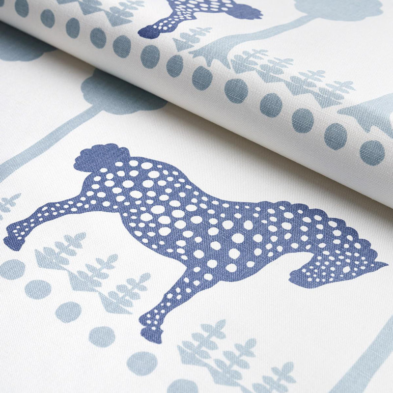 Polka Dot Pony Fabric, Blue